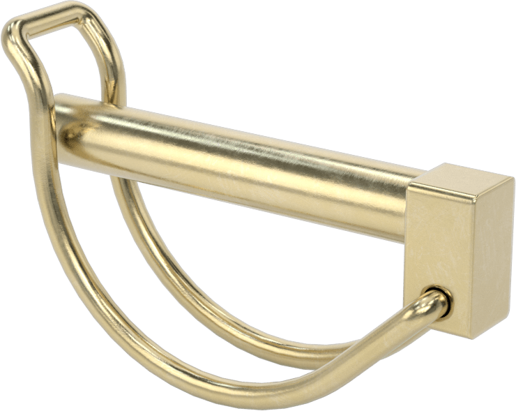 Teleskopik Boru için Tel Tutucu Uç Klipsi, 1-3/4" Boru Dış Çapı için, 5/16" Çap