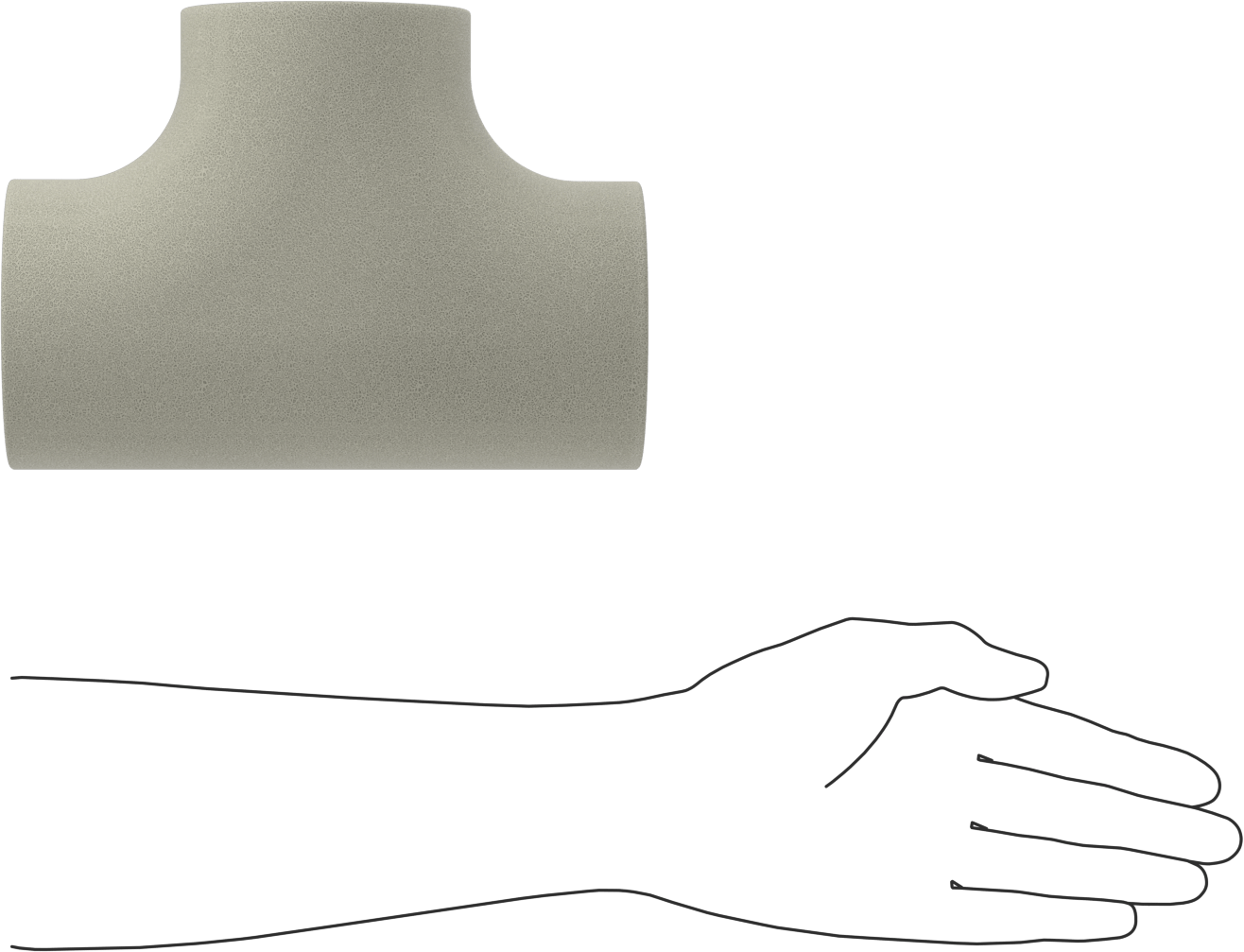 Poliizosiyanürat Köpük Boru Yalıtım Dirseği, T, 1" Kalın Duvar, 1-7/8" ID