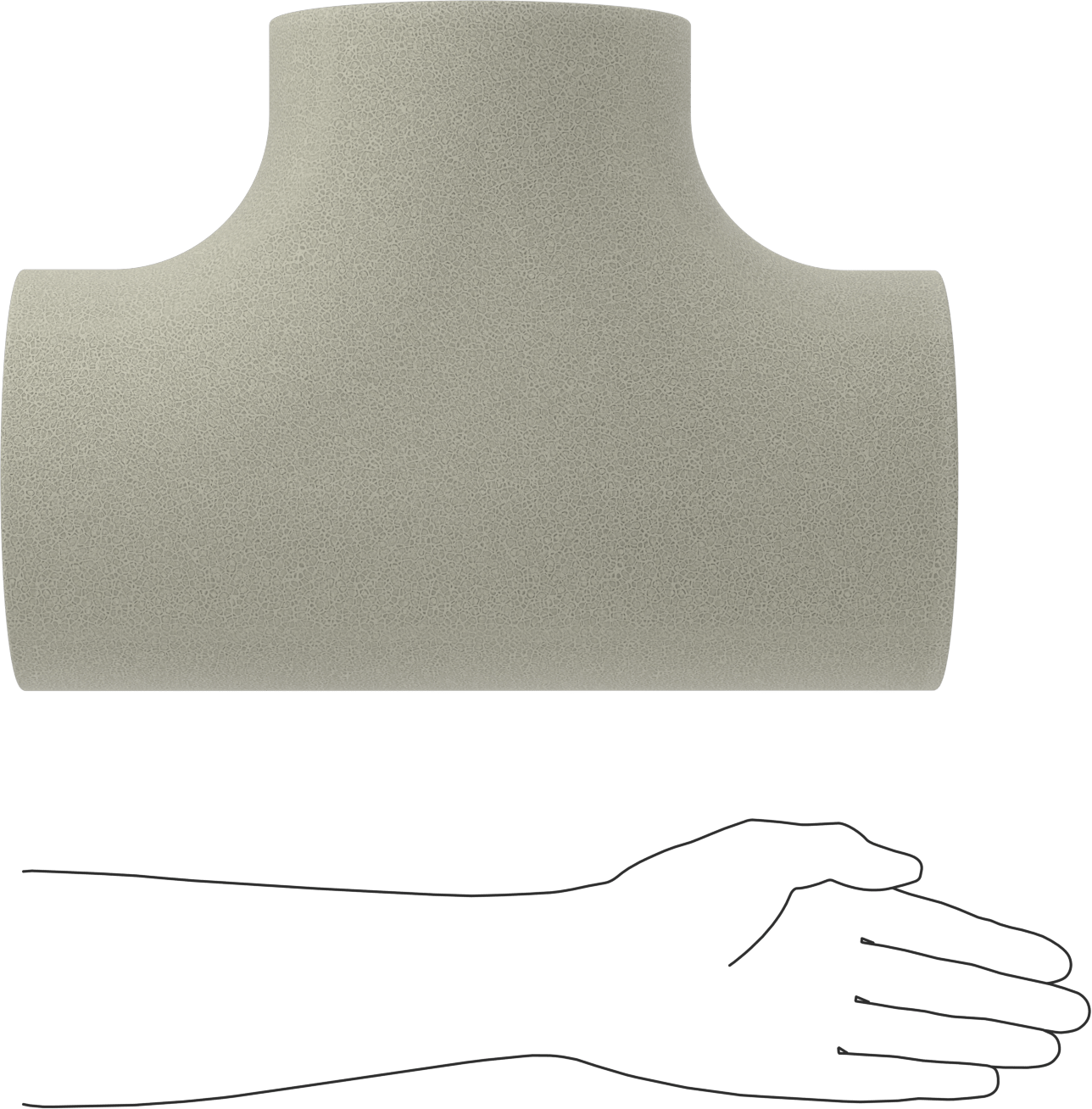 Poliizosiyanürat Köpük Boru Yalıtım Dirseği, T, 1" Kalın Duvar, 4-1/2" ID