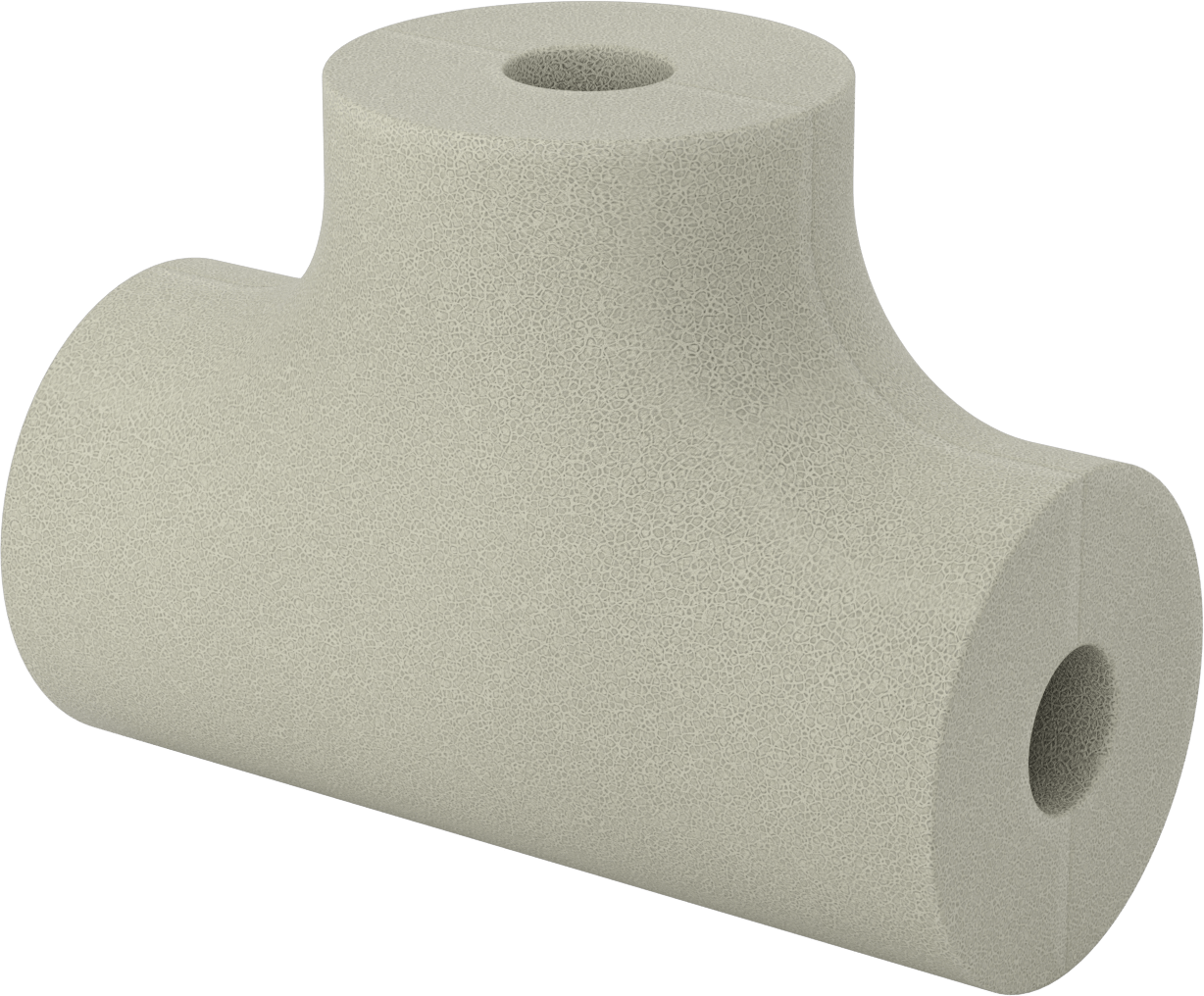 Poliizosiyanürat Köpük Boru Yalıtım Dirseği, T, 2" Kalın Duvar, 1-7/8" ID