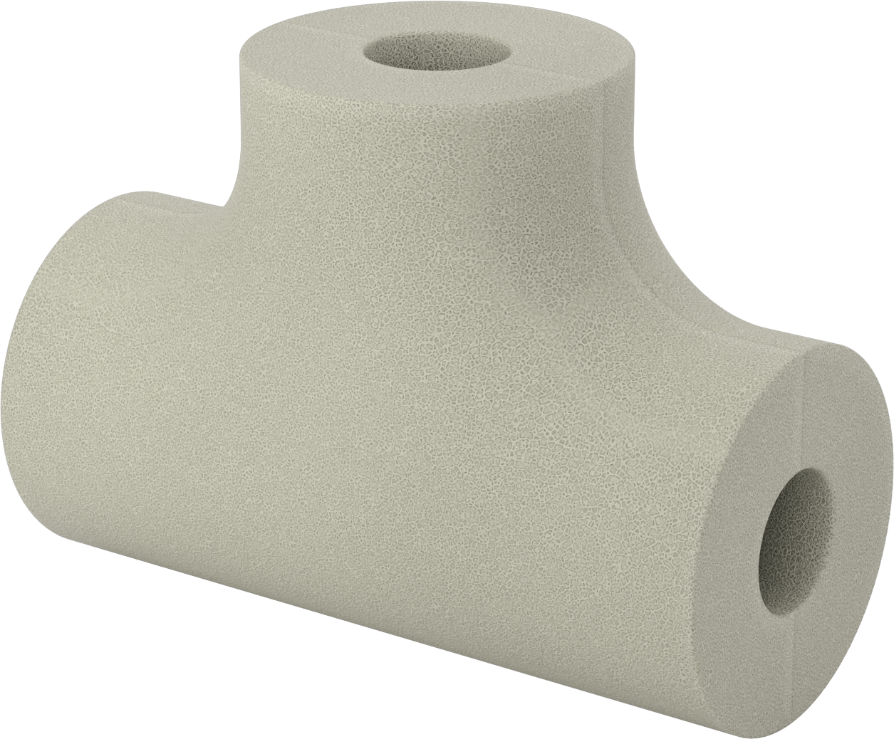 Poliizosiyanürat Köpük Boru Yalıtım Dirseği, T, 2" Kalın Duvar, 2-3/8" ID