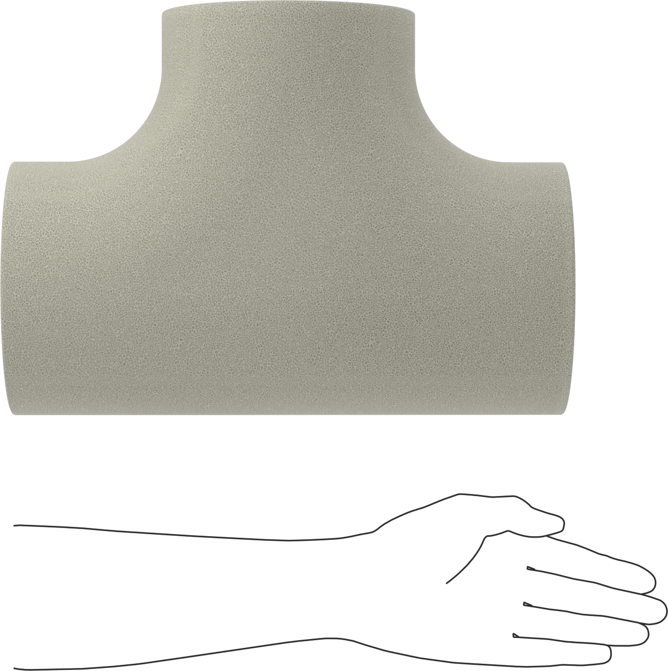 Poliizosiyanürat Köpük Boru Yalıtım Dirseği, T, 2" Kalın Duvar, 2-3/8" ID
