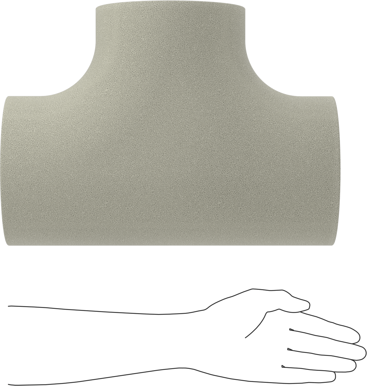 Poliizosiyanürat Köpük Boru Yalıtım Dirseği, T, 2" Kalın Duvar, 2-7/8" ID
