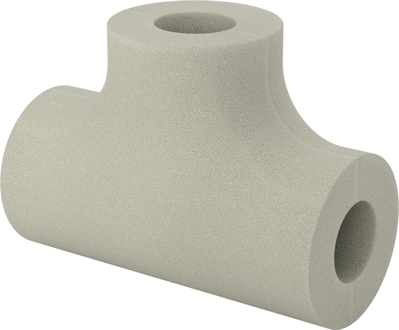 Poliizosiyanürat Köpük Boru Yalıtım Dirseği, T, 2" Kalın Duvar, 3-1/2" ID