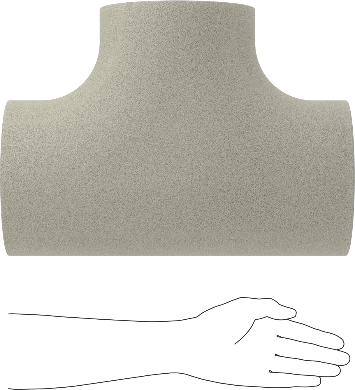 Poliizosiyanürat Köpük Boru Yalıtım Dirseği, T, 2" Kalın Duvar, 3-1/2" ID