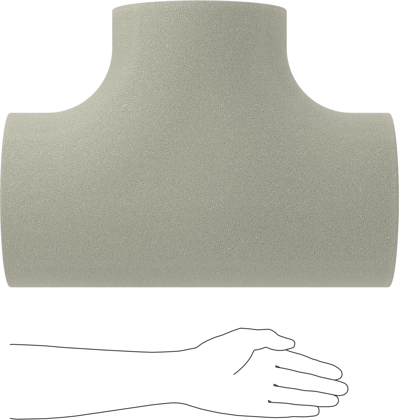 Poliizosiyanürat Köpük Boru Yalıtım Dirseği, T, 2" Kalın Duvar, 4-1/2" ID