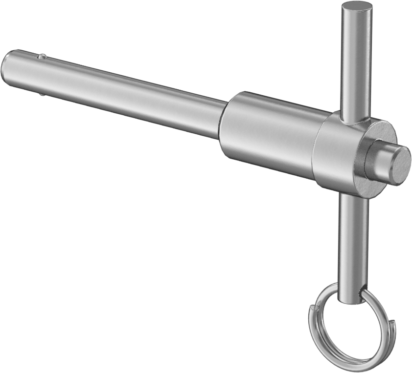 T-Saplı Kilitli Hızlı Açma Pimi, Süper Korozyona Dayanıklı, 1/4" Çap, 1-1/2" Uzunluk