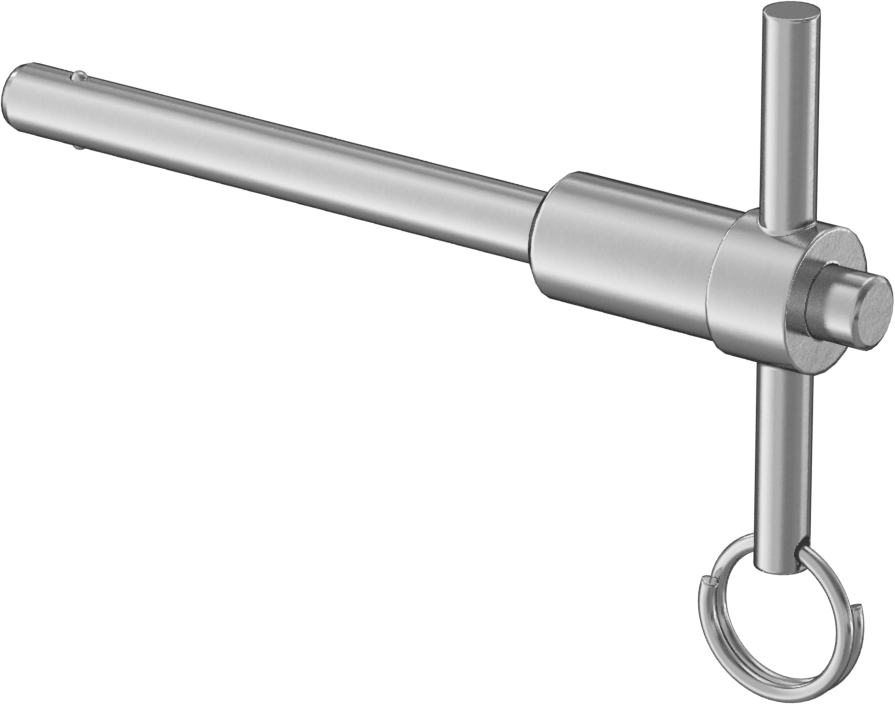 T-Saplı Kilitli Hızlı Açma Pimi, Süper Korozyona Dayanıklı, 1/4" Çap, 2" Uzunluk