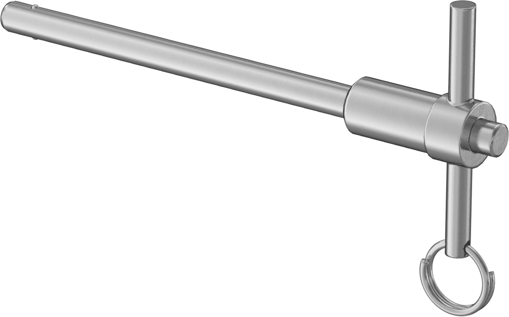 T-Saplı Kilitli Hızlı Açma Pimi, Süper Korozyona Dayanıklı, 1/4" Çap, 3" Uzunluk