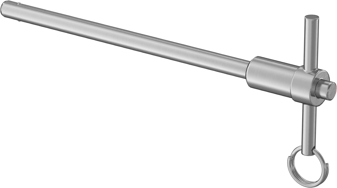 T-Saplı Kilitli Hızlı Açma Pimi, Süper Korozyona Dayanıklı, 1/4" Çap, 4" Uzunluk