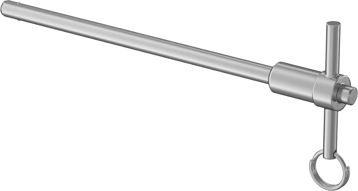 T-Saplı Kilitli Hızlı Açma Pimi, Süper Korozyona Dayanıklı, 1/4" Çap, 4-1/2" Uzunluk