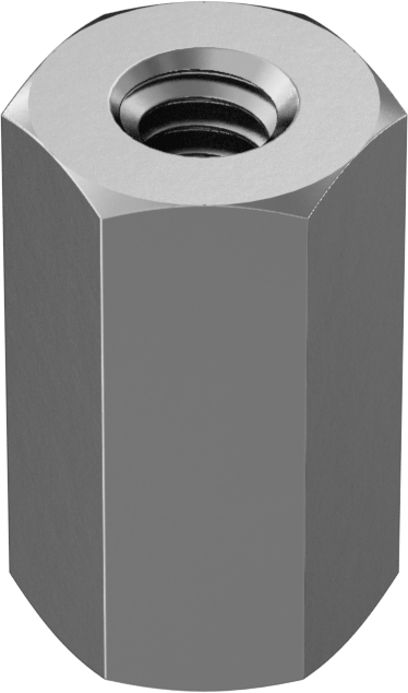 Yüksek Mukavemetli Çelik Kaplin Somunu, Sınıf 8, 1/4"-20 Diş Boyutu