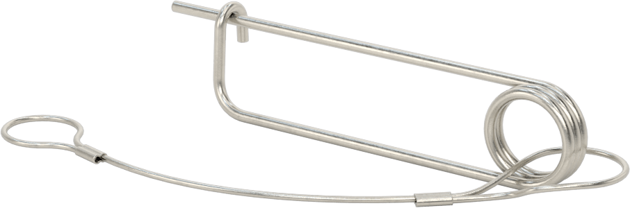 Uzun Ömürlü Tel Çıtçıtlı Çatal Pim, İp ile, 18-8 Paslanmaz Çelik, 3/32" Tel Çapı, 2-1/2" Kullanılabilir Uzunluk