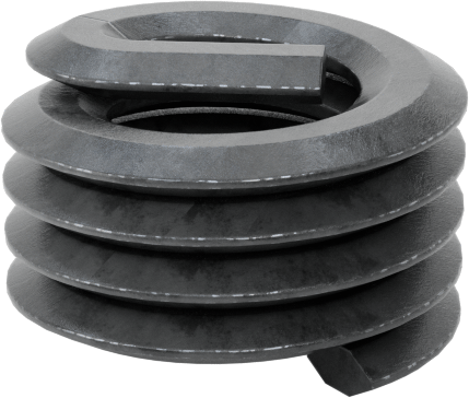 Yağlanmış 18-8 Paslanmaz Çelik Helisel Ek Parça, M2,5 x 0,45 mm Diş Boyutu, 2,5 mm Takılı Uzunluk