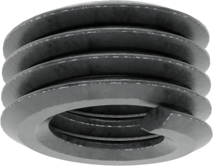 Yağlanmış 18-8 Paslanmaz Çelik Helisel Ek Parça, M2,5 x 0,45 mm Diş Boyutu, 2,5 mm Takılı Uzunluk