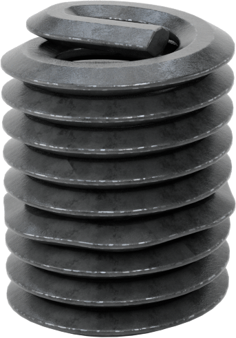 Yağlanmış 18-8 Paslanmaz Çelik Helisel Ek Parça, M2,5 x 0,45 mm Diş Boyutu, 5 mm Takılı Uzunluk