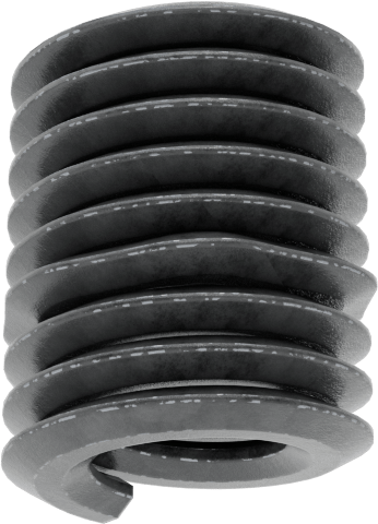 Yağlanmış 18-8 Paslanmaz Çelik Helisel Ek Parça, M2,5 x 0,45 mm Diş Boyutu, 5 mm Takılı Uzunluk