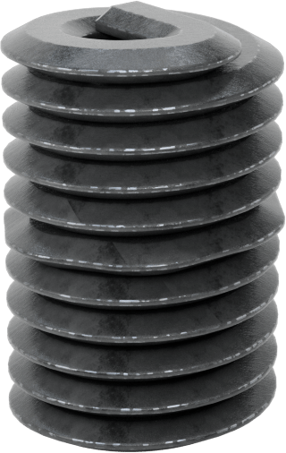 Yağlanmış 18-8 Paslanmaz Çelik Helisel Ek Parça, M4 x 0,7 mm Diş Boyutu, 8 mm Takılı Uzunluk