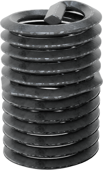 Yağlanmış 18-8 Paslanmaz Çelik Helisel Ek Parça, M8 x 1,25 mm Diş Boyutu, 16 mm Takılı Uzunluk