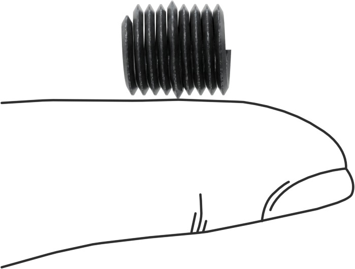 Yağlanmış 18-8 Paslanmaz Çelik Helisel Ek Parça, M8 x 1,25 mm Diş Boyutu, 12 mm Takılı Uzunluk