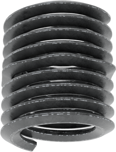 Yağlanmış 18-8 Paslanmaz Çelik Helisel Ek Parça, M8 x 1,25 mm Diş Boyutu, 12 mm Takılı Uzunluk