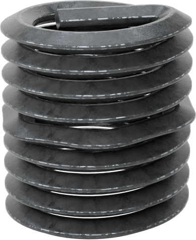 Yağlanmış 18-8 Paslanmaz Çelik Helisel Ek Parça, M8 x 1,25 mm Diş Boyutu, 12 mm Takılı Uzunluk