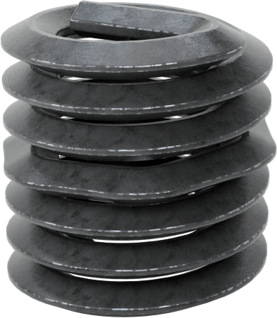 Yağlanmış 18-8 Paslanmaz Çelik Helisel Ek Parça, 1/4"-20 Diş Boyutu, 0,375 inç Takılı Uzunluk