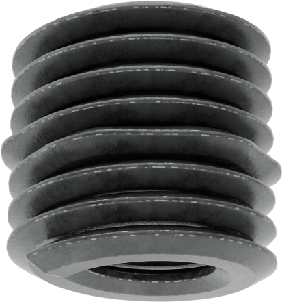 Yağlanmış 18-8 Paslanmaz Çelik Helisel Ek Parça, Vida Kilidi, M2,5 x 0,45 mm Diş Boyutu, 3,8 mm Uzunluk