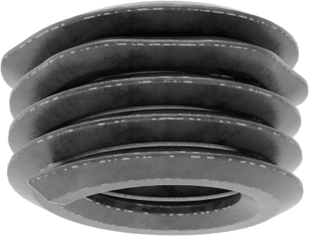 Yağlanmış 18-8 Paslanmaz Çelik Helisel Ek Parça, Vida Kilidi, M4 x 0,7 mm Diş Boyutu, 4 mm Takılı Uzunluk