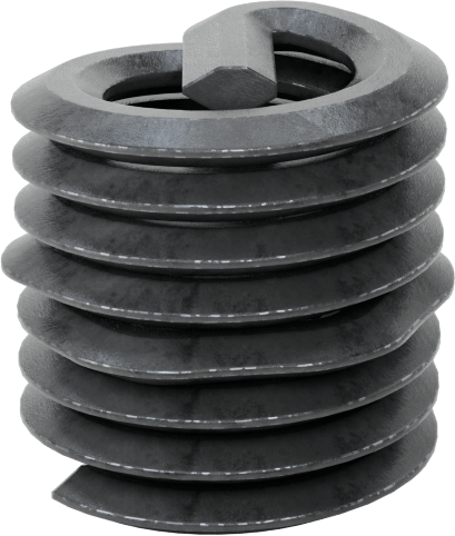 Yağlanmış 18-8 Paslanmaz Çelik Helisel Ek Parça, Vida Kilidi, M4 x 0,7 mm Diş Boyutu, 6 mm Takılı Uzunluk