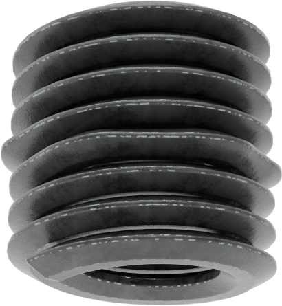Yağlanmış 18-8 Paslanmaz Çelik Helisel Ek Parça, Vida Kilidi, M4 x 0,7 mm Diş Boyutu, 6 mm Takılı Uzunluk