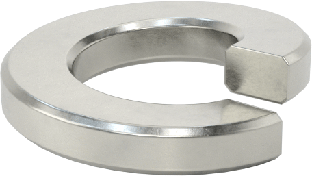 18-8 Paslanmaz Çelik Yaylı Pul, 1/4" Vida Boyutu için, 0.26" ID, 0.489" OD