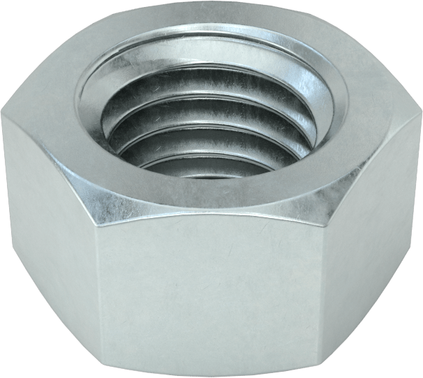 Çinko Kaplı Orta Mukavemetli Çelik JIS Altıgen Somunlar, ISO Sınıf 8, M10 x 1,5 mm Diş Boyutu