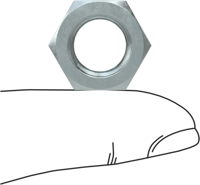 Çinko Kaplı Orta Mukavemetli Çelik JIS Altıgen Somunlar, ISO Sınıf 8, M12 x 1,25 mm Diş Boyutu