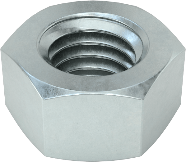 Çinko Kaplı Orta Mukavemetli Çelik JIS Altıgen Somunlar, ISO Sınıf 8, M8 x 1,25 mm Diş Boyutu