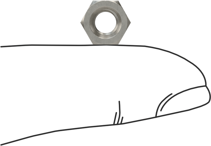 18-8 Paslanmaz Çelik JIS Altıgen Somunlar, M5 x 0,8 mm Diş Boyutu