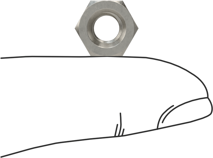 18-8 Paslanmaz Çelik JIS Altıgen Somunlar, M6 x 1 mm Diş Boyutu