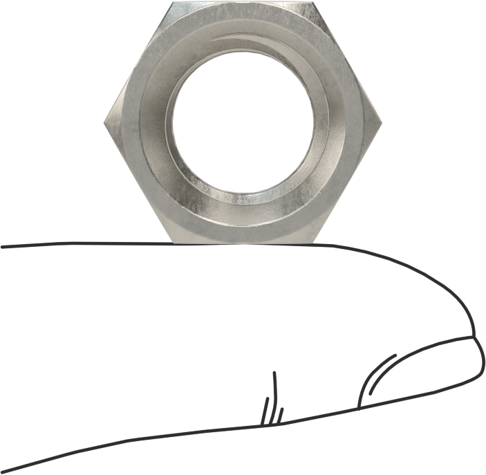 18-8 Paslanmaz Çelik JIS Altıgen Somun, M14 x 2 mm Diş Boyutu