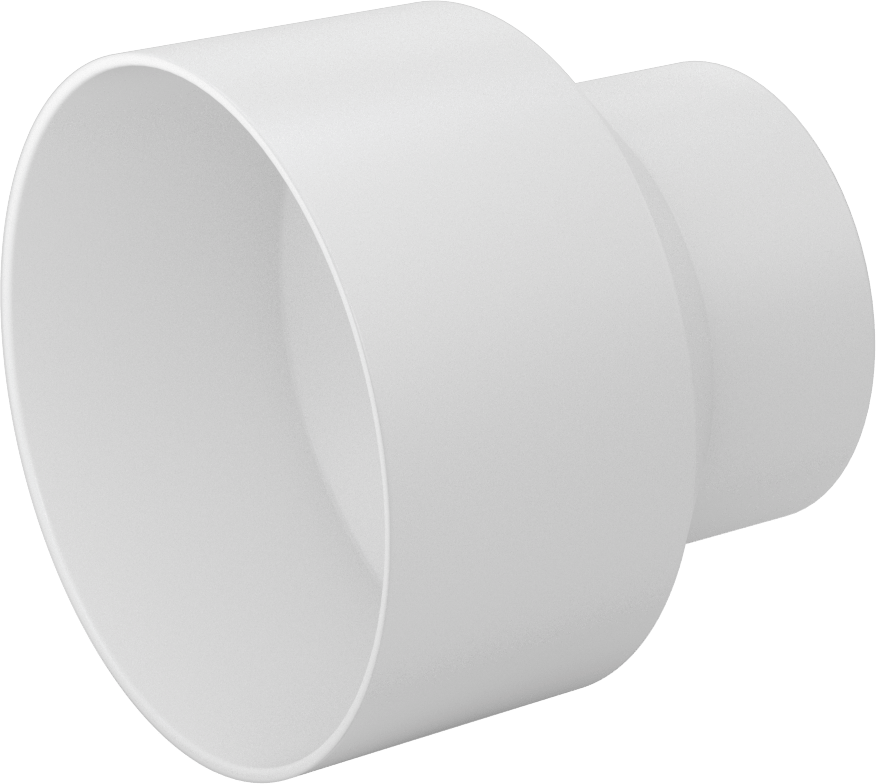 Drenaj için Yeraltı PVC Bağlantı Parçası, Atık ve Havalandırma, Redüktör, Anma Ölçüsü 6 x Anma Ölçüsü 4, Soket Bağlantısı Dişi