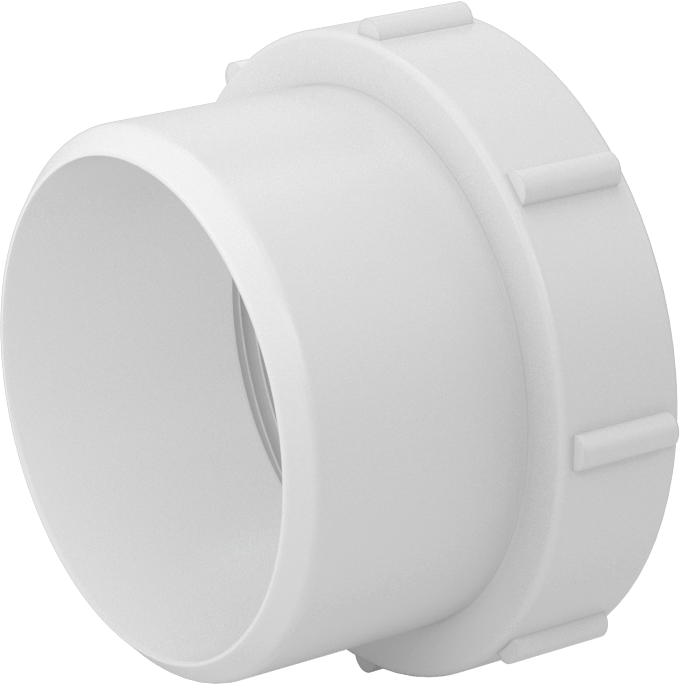 Drenaj için Yeraltı PVC Bağlantı Parçası, Atık ve Havalandırma, Adaptör, 4 NPT Dişi, 4-7/32" Boru Dış Çapı için, Erkek Soket