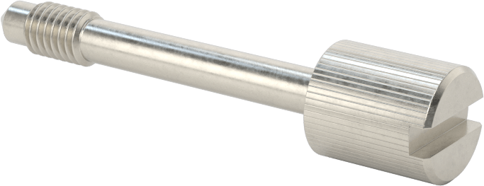 Başparmak Vidalı Başlı Sabit Panel Vidası, 10-32 Diş Boyutu, 1-3/8" Uzunluk
