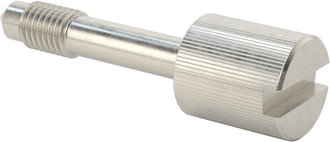 Başparmak Vidalı Başlı Sabit Panel Vidası, 1/4"-28 Diş Boyutu, 1-1/4" Uzunluk
