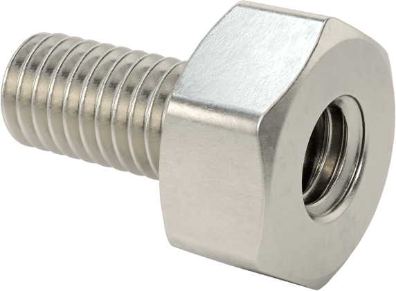 Erkek-Dişi Dişli Altıgen Ara Parça, 18-8 Paslanmaz Çelik, 3/8" Altıgen, 3/16" Uzunluk, 10-32'den 10-32'ye Diş
