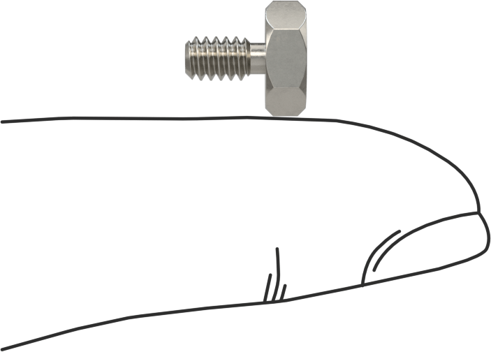Erkek-Dişi Dişli Altıgen Ara Parça, 18-8 Paslanmaz Çelik, 5/16" Altıgen Boyut, 1/8" Uzunluk, 6-32 - 6-32 Diş