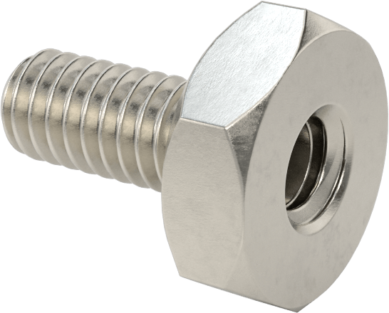 Erkek-Dişi Dişli Altıgen Ara Parça, 18-8 Paslanmaz Çelik, 3/8" Altıgen Boyutu, 1/8" Uzunluk, 8-32 ila 8-32 Diş