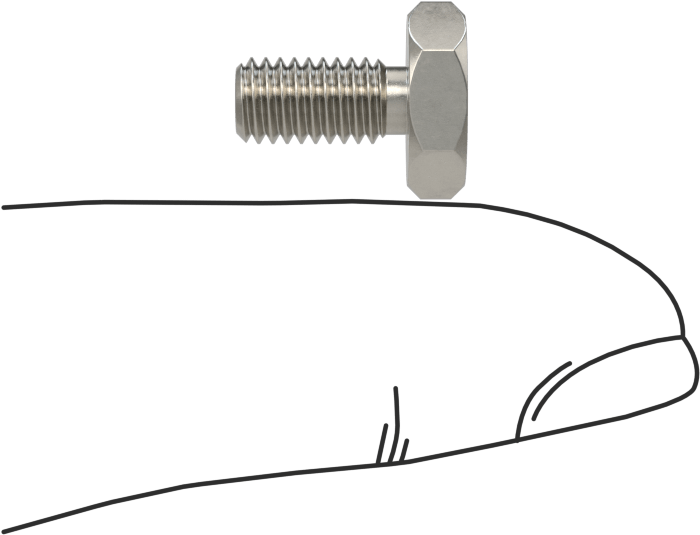 Erkek-Dişi Dişli Altıgen Ara Parça, 18-8 Paslanmaz Çelik, 3/8" Altıgen Boyutu, 1/8" Uzunluk, 10-32'den 10-32'ye Diş