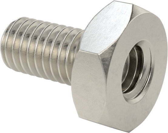 Erkek-Dişi Dişli Altıgen Ara Parça, 18-8 Paslanmaz Çelik, 3/8" Altıgen Boyutu, 1/8" Uzunluk, 10-32'den 10-32'ye Diş