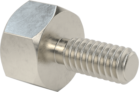 Erkek-Dişi Dişli Altıgen Ara Parça, 18-8 Paslanmaz Çelik, 3/8" Altıgen Boyutu, 7/32" Uzunluk, 8-32 ila 8-32 Diş