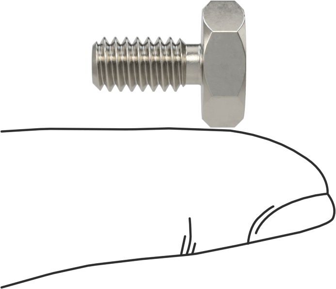 Erkek-Dişi Dişli Altıgen Ara Parça, 18-8 Paslanmaz Çelik, 1/2" Altıgen Boyutu, 3/16" Uzunluk, 1/4“-20 ila 1/4”-20 Diş