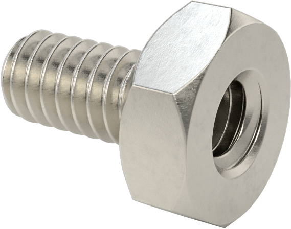 Erkek-Dişi Dişli Altıgen Ara Parça, 18-8 Paslanmaz Çelik, 1/2" Altıgen Boyutu, 3/16" Uzunluk, 1/4“-20 ila 1/4”-20 Diş